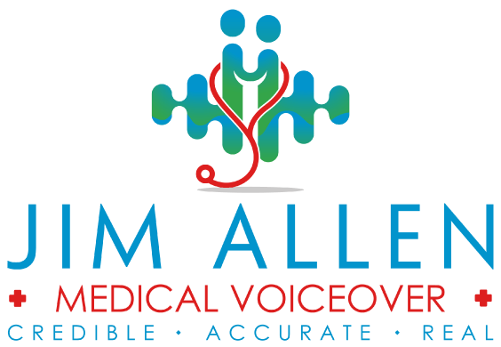 Jim Allen Medical Voiceover Branding Logo